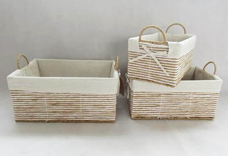 paper rope storage basket gift basket set of 3