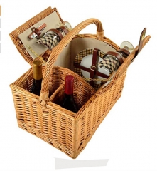 picnic basket,wicker hamper,wicker picnic basket set