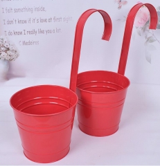colored metal pot ,garden pot,plant pot,flower pot with detachable handle