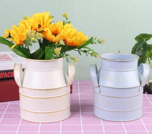 artificial flower pot metal plant pot