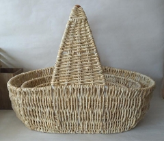 storage basket,gift basket,fruit basket,made of maize with metal frame