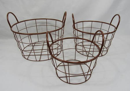 storage basket,gift basket,fruit basket,wired basket,S/3