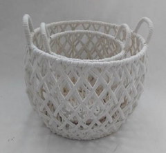 storage basket,gift basket,cotton rope basket with metal frame