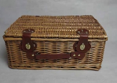 willow picnic basket set,picnic hamper,service for 2