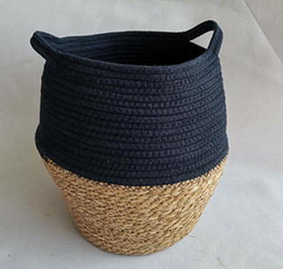 cotton rope basket,belly flower pot