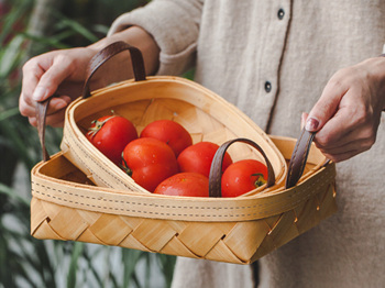wooden chip storage basket,fruit basket,bread basket