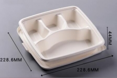 bagasse biodegradable compostable containers 4 compartment tray