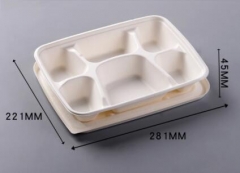 bagasse biodegradable compostable containers 6 compartment tray