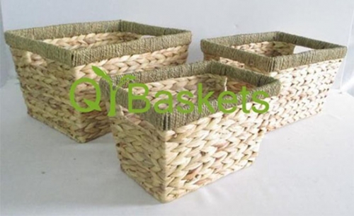hand woven storage basket gift basket water hyacinth basket