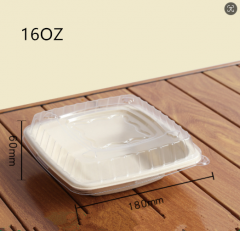 48oz disposable square bowl bagasse biodegradable bowl