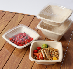 32oz disposable square bowl bagasse biodegradable bowl