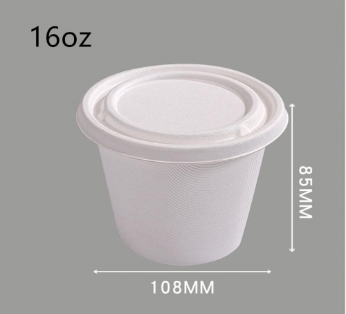 16oz bagasse biodegradable soup bowl disposable soup bowl