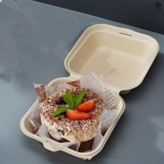 bagasse biodegradable hamburger box disposable takeaway box