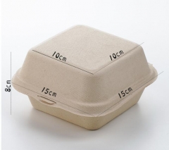 bagasse biodegradable hamburger box disposable takeaway box