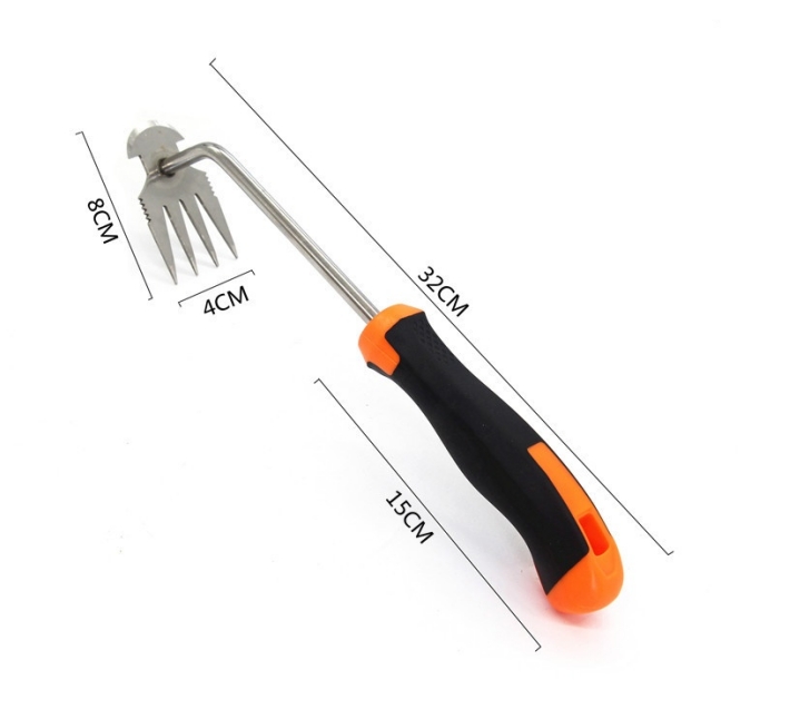 weed puller tool garden pulling tool 4 teeths dual purpose manual weeders tool