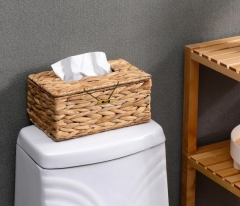 rectangular wicker tissue holder toilet storage basket,wicker napkin organizer