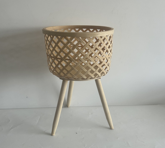 100% hand woven bamboo basket