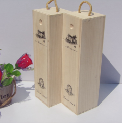 wooden wine gift box for single bottle